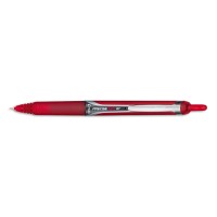 Precise V5RT Roller Ball Pen Retractable, Extra-Fine 0.5 mm, Red Ink, Red Barrel 12x